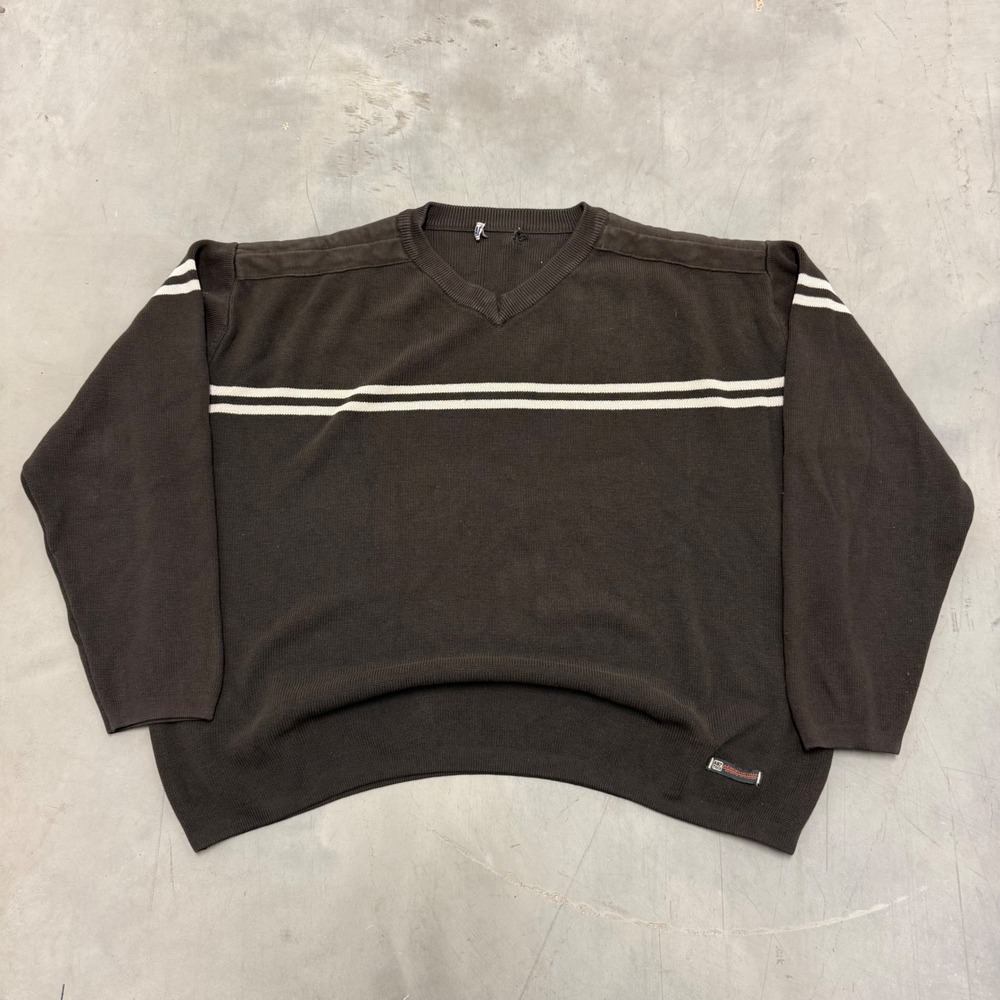 2000s y2k aeropostale striped‎ boxy cropped sweater